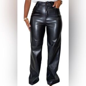 Black leather pants. size XL